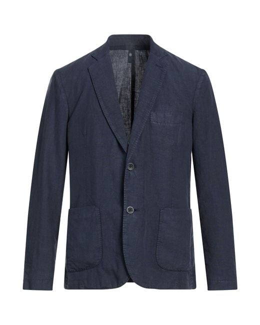 120% Lino Blue Blazer Linen for men