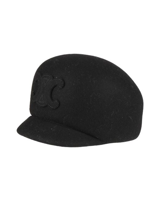 Céline Black Hat Wool