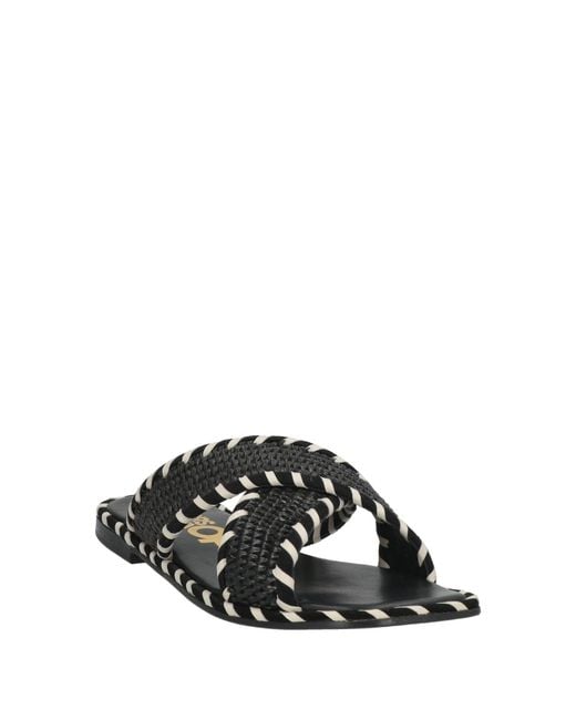 Colors Of California Black Criss Cross Sandal