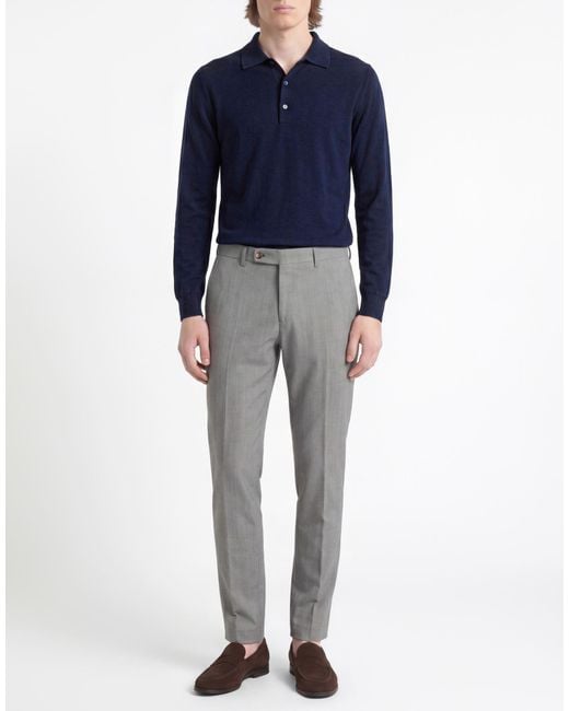 Berwich Gray Pants Cotton, Elastane for men