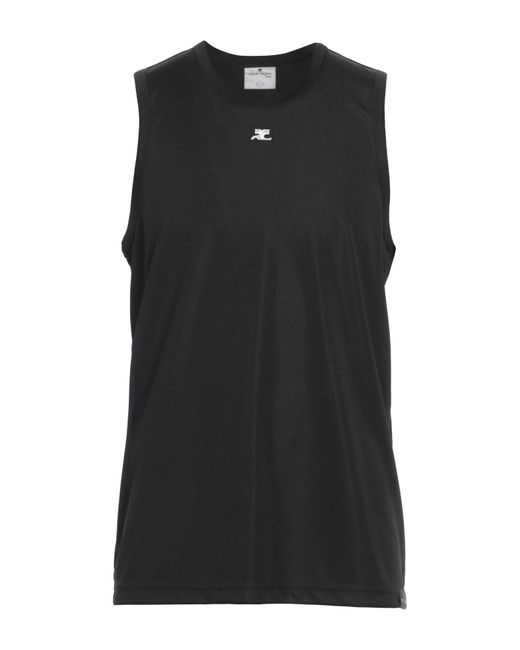 【関税&送料込】Courreges Black Stretch Polyester Blend Scus Courreges Tank Top Polyester in Black for Men | Lyst