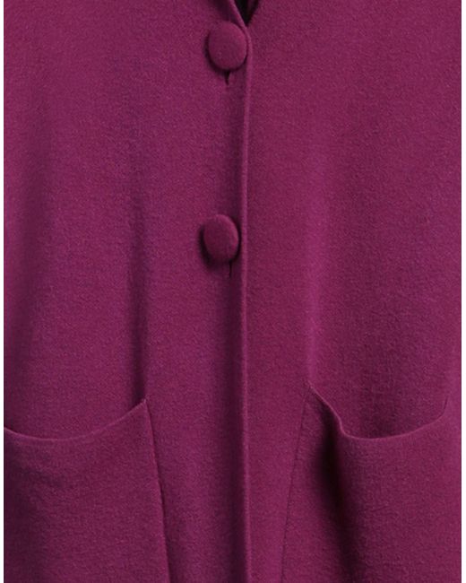 Annarita N. Purple Fuchsia Overcoat & Trench Coat Viscose, Modal, Elastane