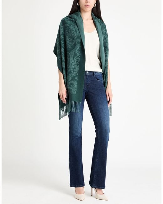 Etro Green Cape Wool