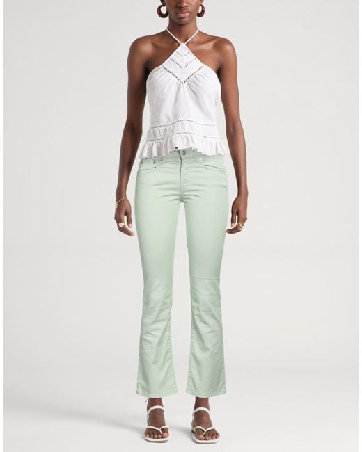 Roy Rogers Green Pants Cotton, Lyocell, Elastane