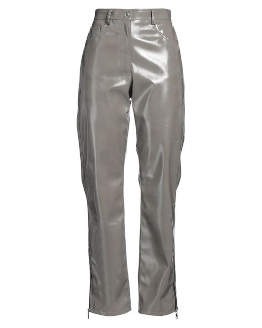 MSGM Gray Pants Polyester, Polyurethane
