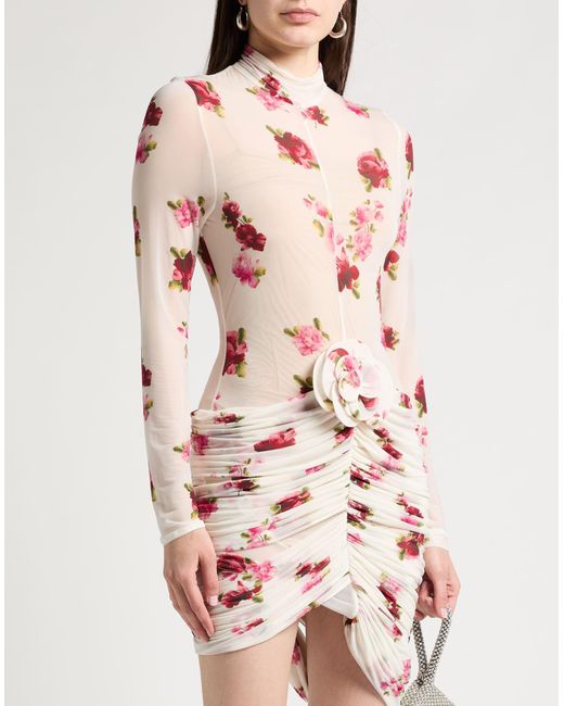 Magda Butrym Pink Mini Dress Cupro, Elastane