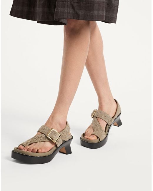 Loewe Multicolor Ergonomic Heeled Toe Post Sandals, 9Cm Heel