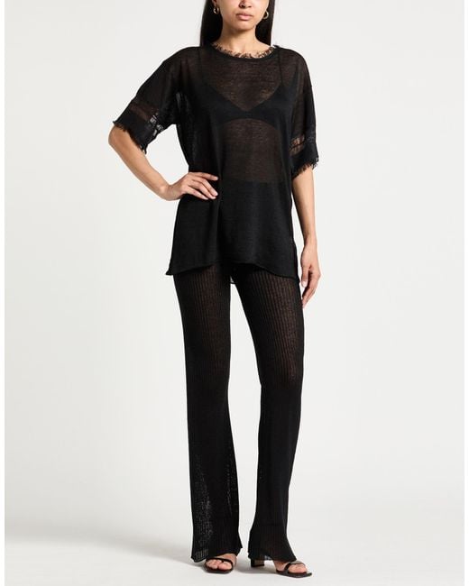 Ballantyne Black Sweater Linen, Viscose