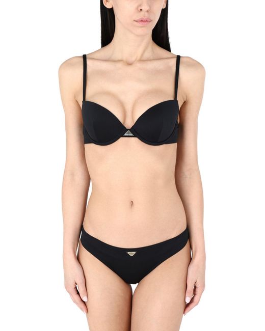 Emporio Armani Synthetic Bikini in Black - Lyst