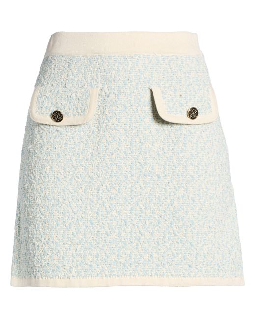 Elisabetta Franchi Gray Ivory Mini Skirt Cotton, Polyamide