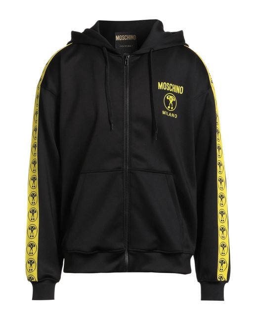 Moschino Men's Black Couture Sweatshirt Polyester, Elastane