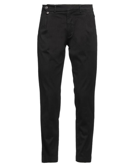Takeshy Kurosawa Black Pants Cotton, Elastane for men