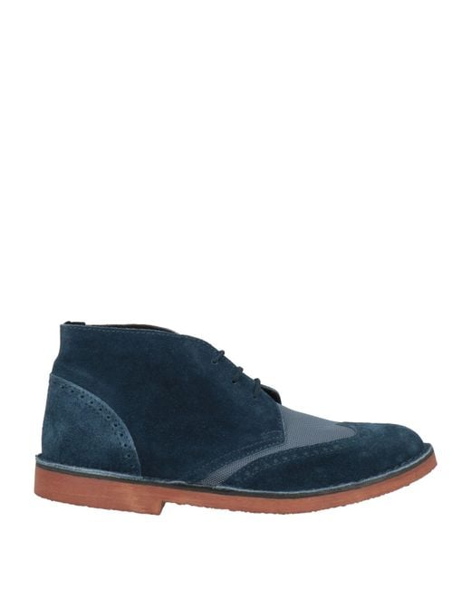 Angelo Nardelli Blue Ankle Boots for men