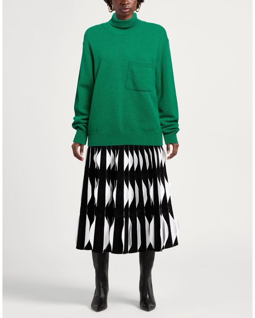 Amaranto Green Turtleneck Wool