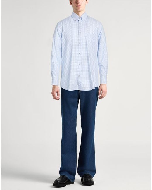 Paul & Shark Blue Light Shirt Cotton for men