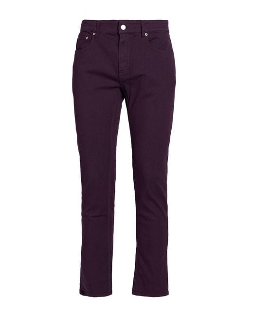 Department 5 Purple Pants Cotton, Elastane for men