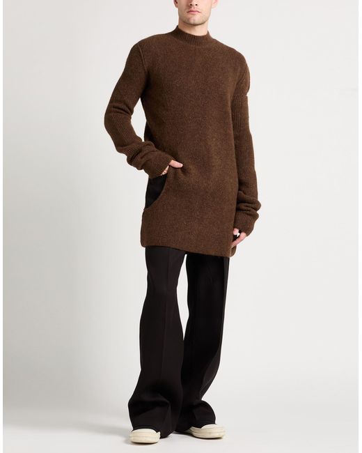 Rick Owens Brown Turtleneck Alpaca Wool, Polyamide, Wool, Elastane for men