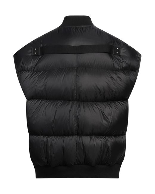 Rick Owens Black Vest Polyamide, Virgin Wool for men