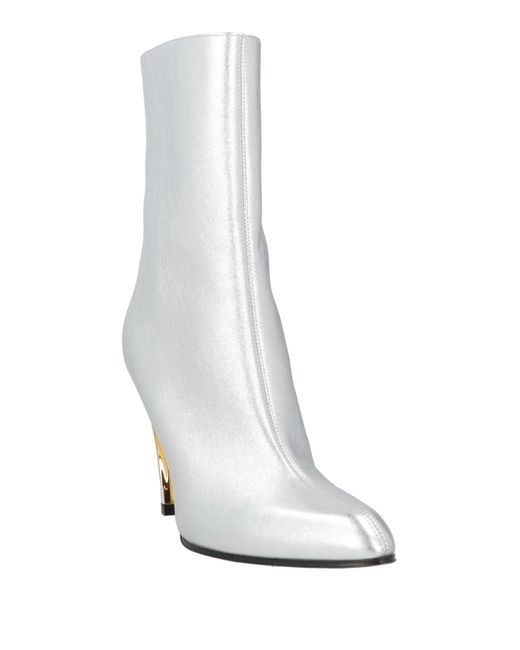 McQueen White Ankle Boots