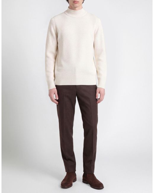 Kangra White Ivory Turtleneck Wool for men