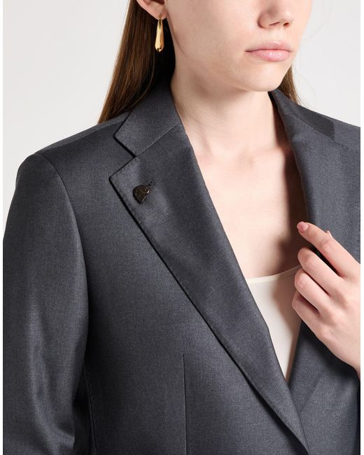 Gabriele Pasini Black Charcoal Blazer Virgin Wool