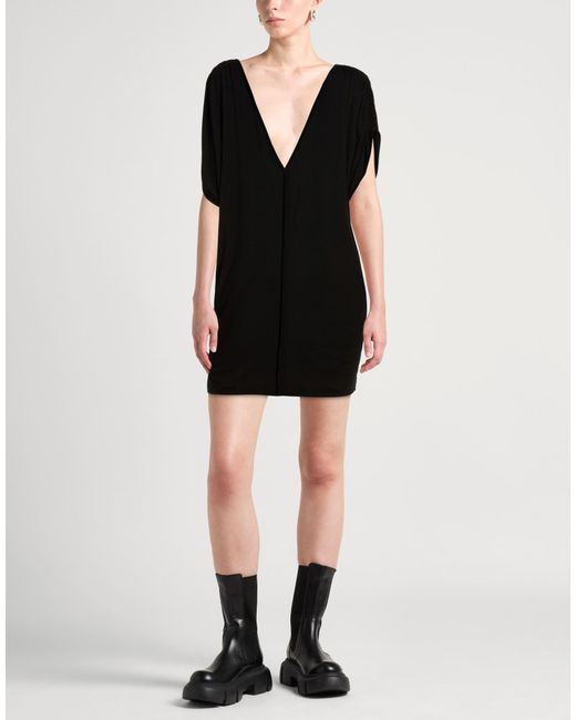 Thom Krom Black Mini Dress Viscose, Elastane