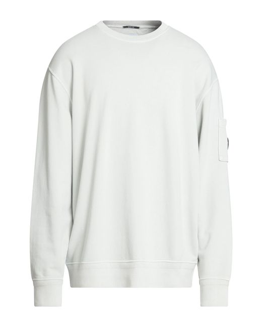 C P Company White Light Sweatshirt Cotton for men