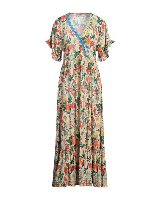 CONNOR & BLAKE Metallic Maxi-Kleid