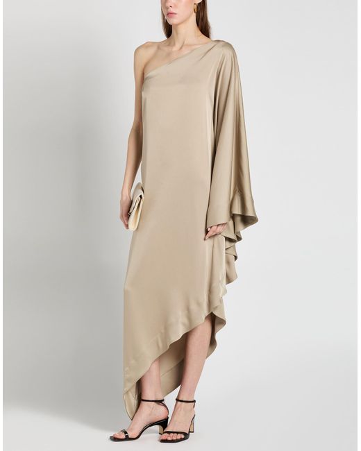 Alexandre Vauthier Natural Midi Dress Acetate, Polyester