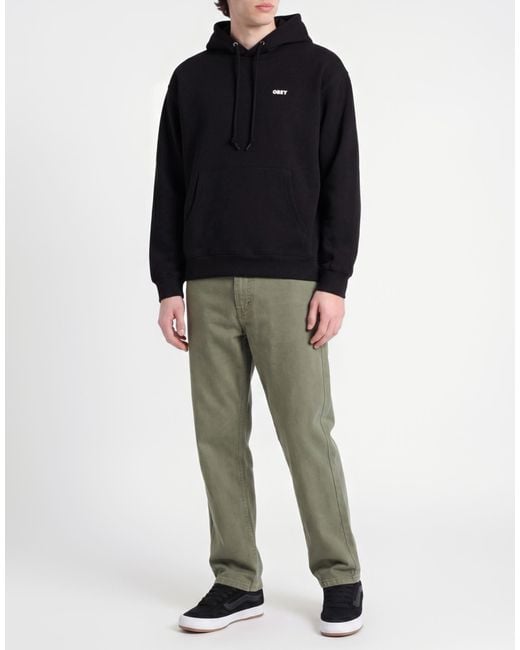 Obey Black Sweatshirt Cotton, Polyester for men