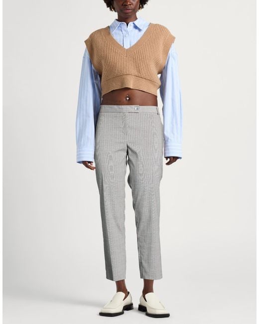 Rinascimento Gray Pants Polyester, Viscose, Elastane