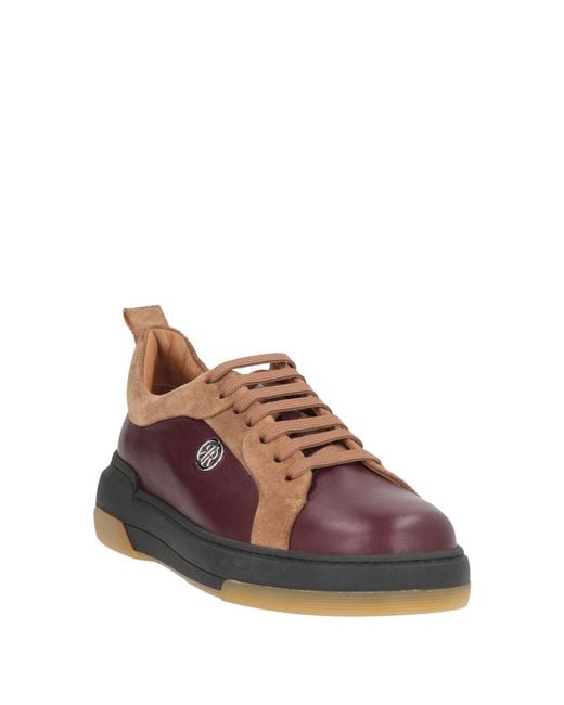 Cerruti 1881 Brown Camel Sneakers Cow Leather