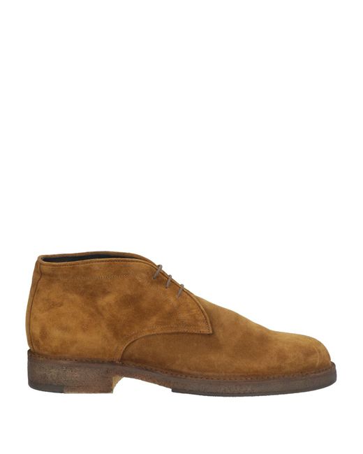 Pantanetti Brown Camel Ankle Boots Leather for men