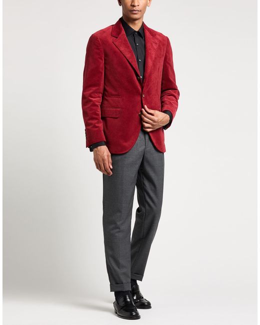 Brunello Cucinelli Red Blazer Cotton for men