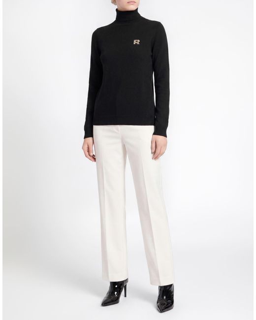 Rochas Black Turtleneck Cashmere