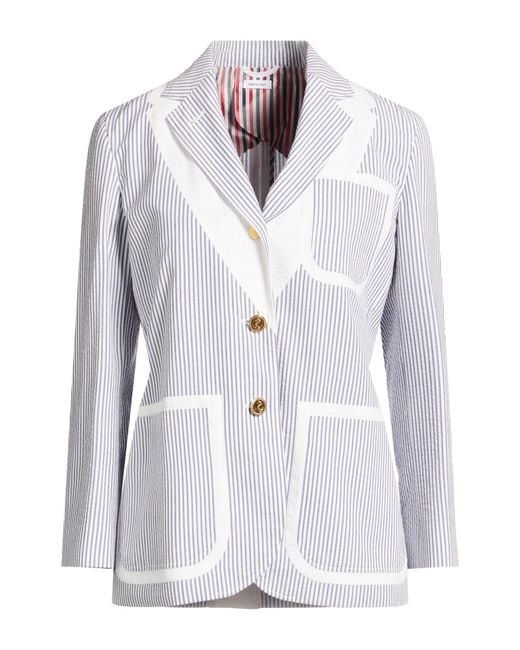Thom Browne White Blazer Cotton