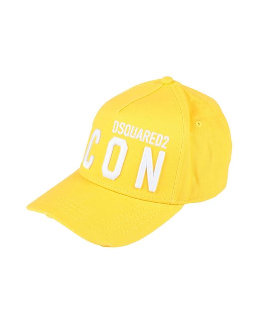 DSquared² Yellow Hat for men