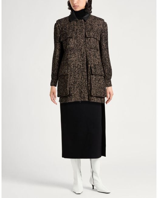 Max Mara Brown Jacket Virgin Wool, Polyamide