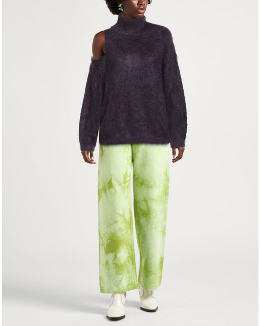 Semicouture Blue Plum Turtleneck Mohair Wool, Polyamide, Virgin Wool