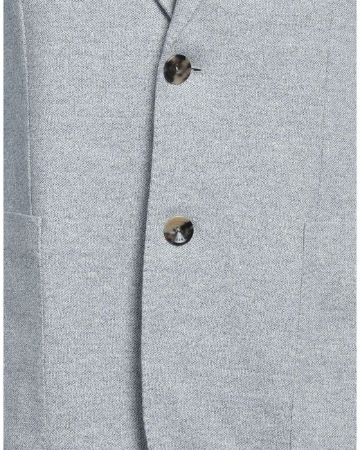 Agnona Gray Azure Blazer Linen, Cotton for men