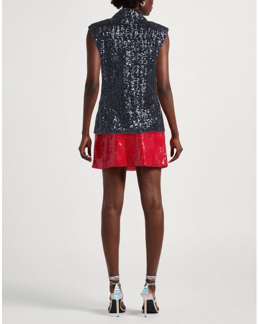 La Petite Robe Di Chiara Boni Blue Top Polyester, Polyamide, Elastane