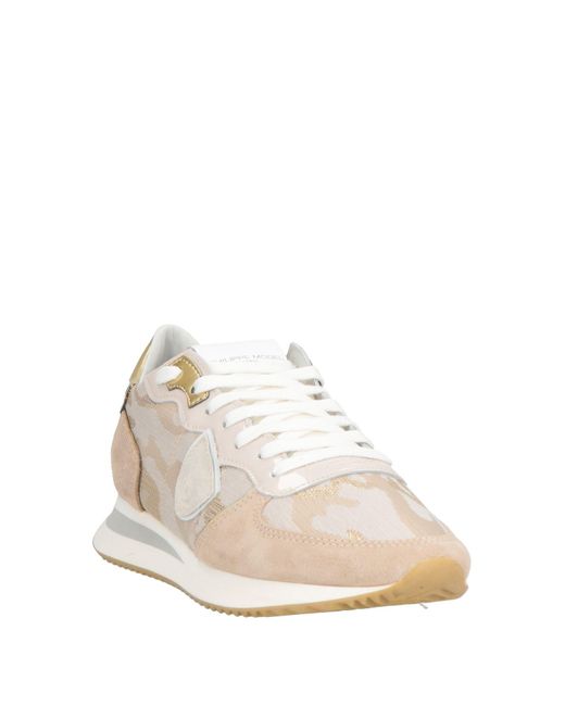 Philippe Model Natural Sneakers Leather, Textile Fibers