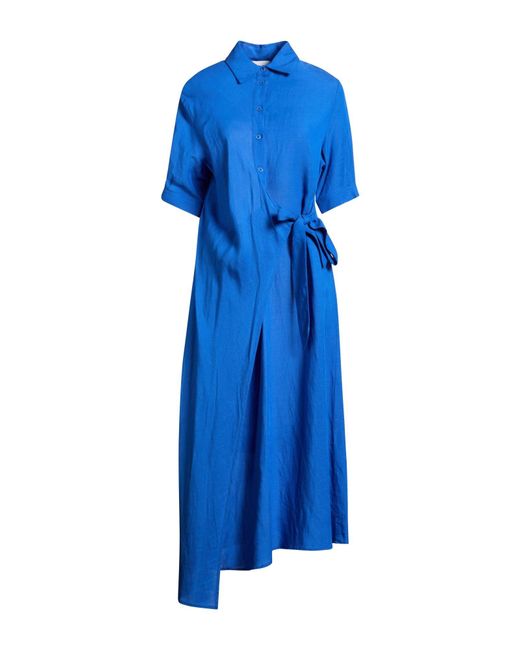 J'M DESIGN Blue Bright Maxi Dress Viscose, Linen