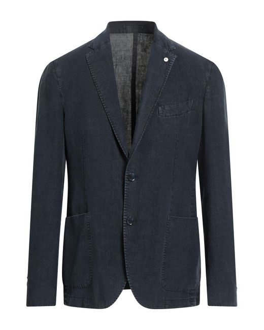 L.b.m. 1911 Blue Midnight Blazer Linen for men