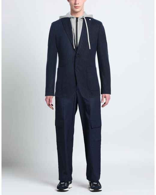 DIGEL Blue Jacket Polyester, Viscose, Elastane for men