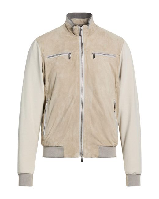 Moorer Natural Light Jacket Ovine Leather for men