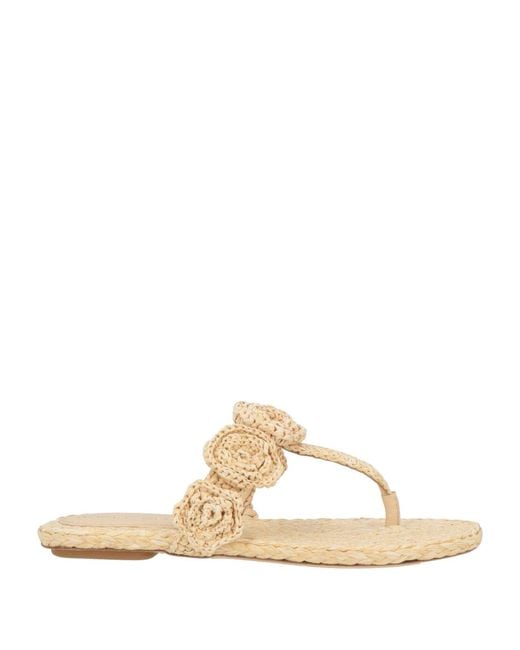 Stuart Weitzman Thong Sandal Natural Raffia, Leather