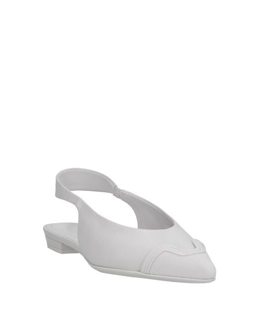Emporio Armani White Light Ballet Flats Ovine Leather