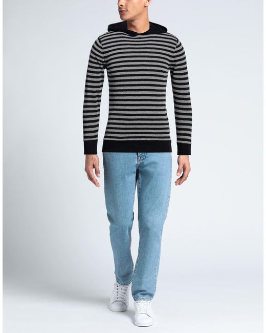 Messagerie Black Sweater Cotton, Polyamide for men