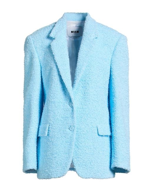 MSGM Blue Light Blazer Polyamide, Polyester, Acrylic